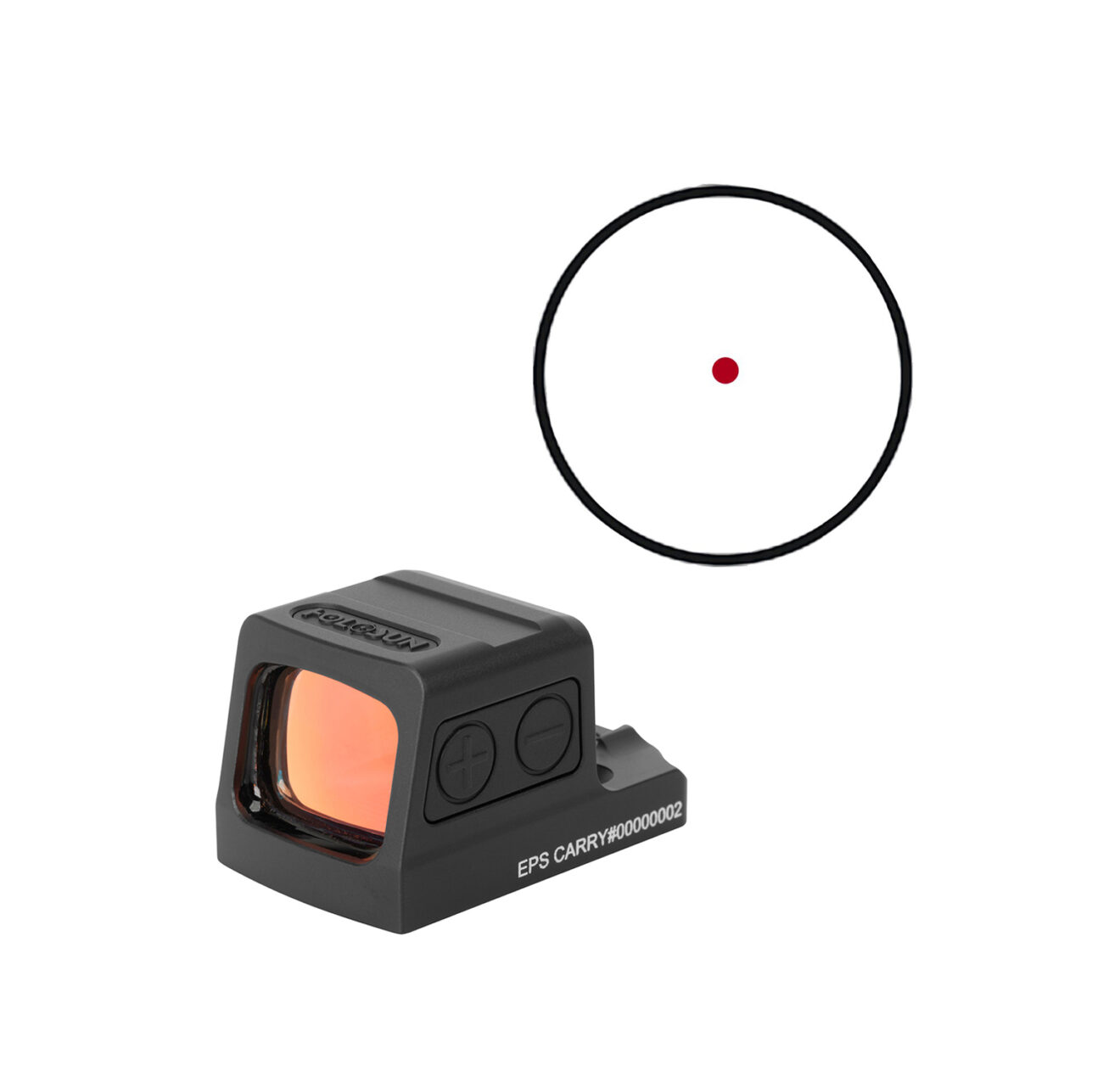 Holosun EPS-CARRY-RD-2 2 MOA Enclosed Red Dot Reflex Optic Sight W/RMSc ...