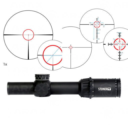 Steiner T6Xi LPVO Illuminated Rifle Scope 1-6X 5103